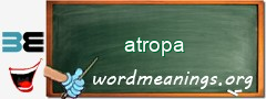 WordMeaning blackboard for atropa